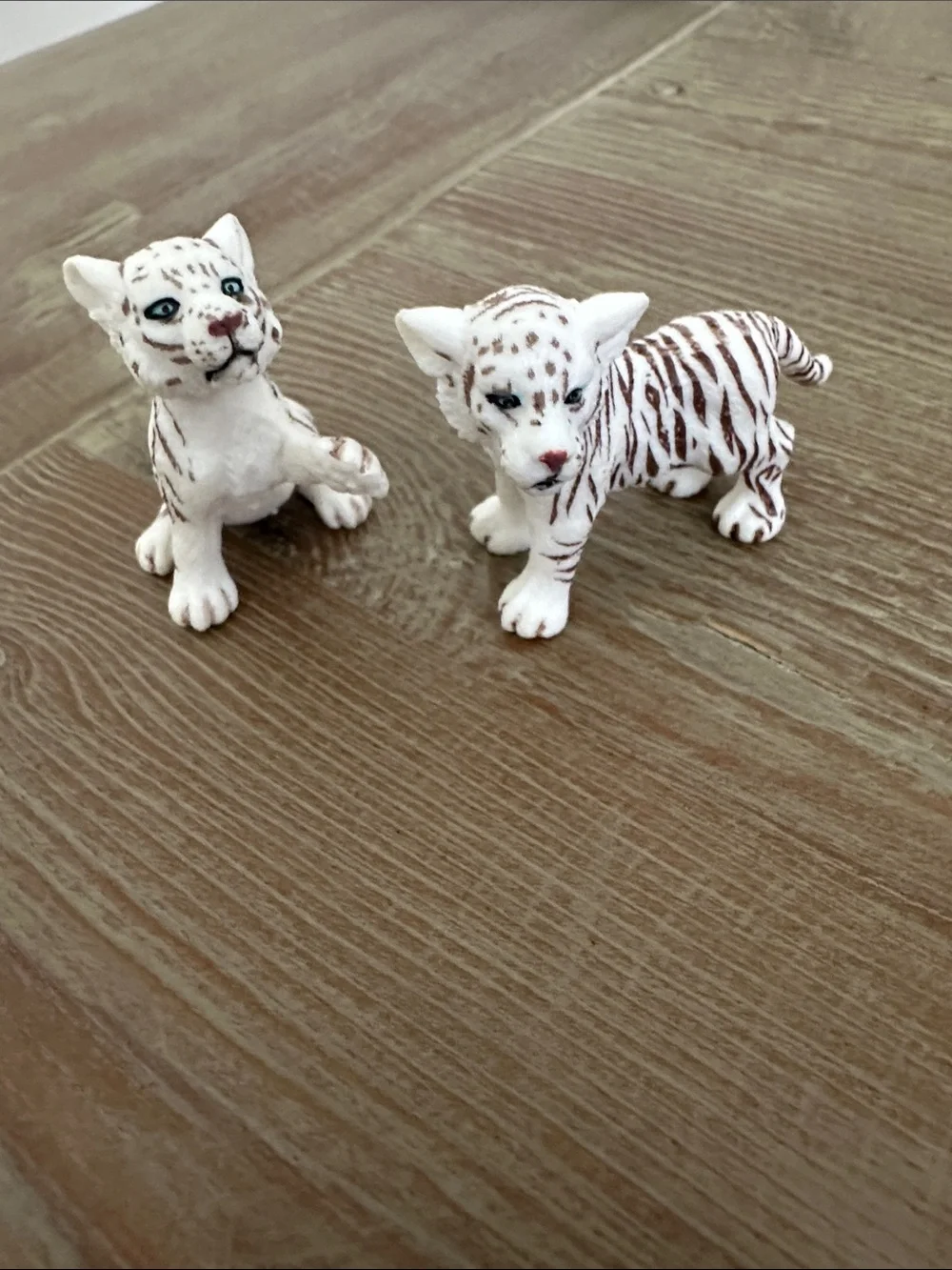 Miniature Wild Cat Figurine Set - Mixed Tan, White, Brown
